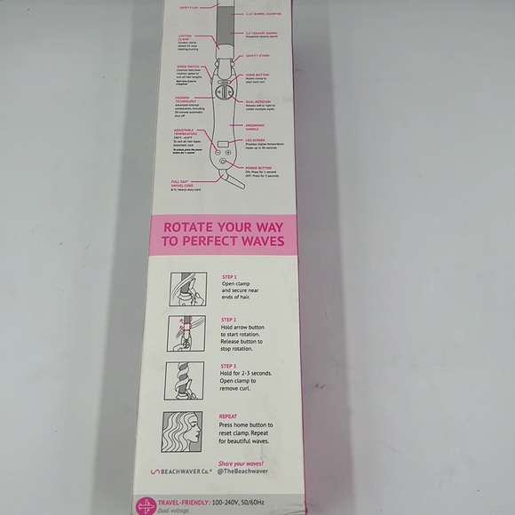 Beachwaver S1.25 Rotating Curling Iron Open Box Gently used look New - Picture 3 of 4